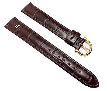 MAURICE LACROIX Louisiana Uhrenarmband Leder Band Dunkelbraun 22005G, Anstoß:20 mm im Sale